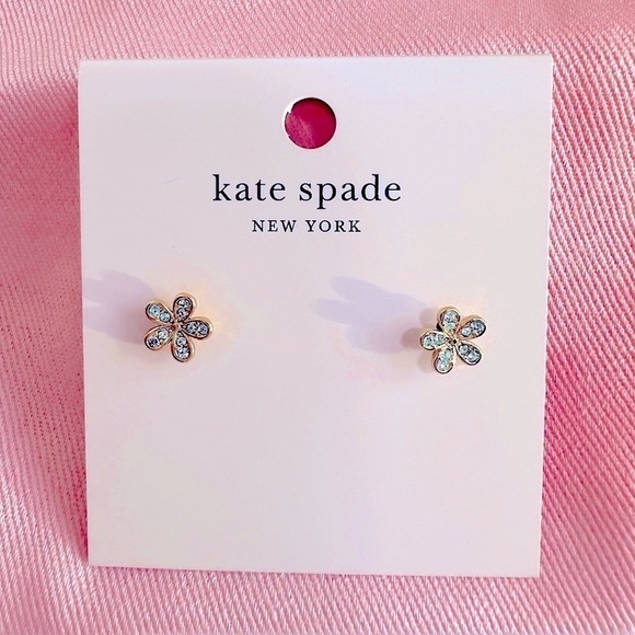 NWT Kate Spade Gleaming Gardenia Aqua Marine Earrings - Picture 11 of 12